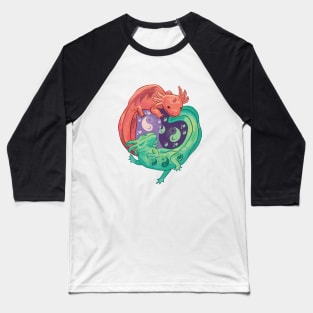 Yin Yang Axolotl Baseball T-Shirt